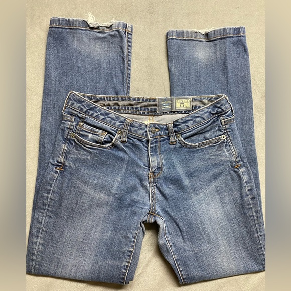 Converse One Star Jeans Womens Size 8 Blue Low Rise Straight Leg Stretch 30x31.5 - Picture 5 of 16